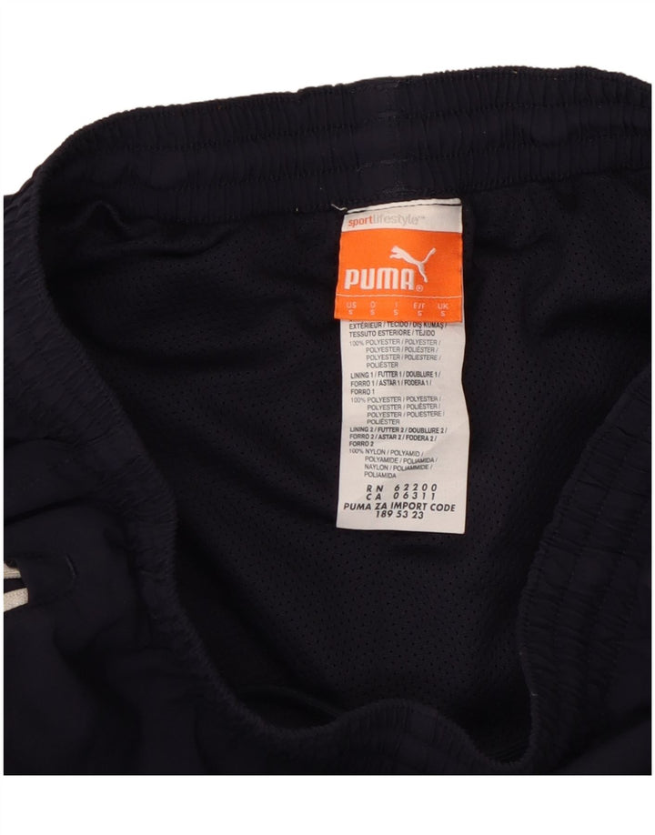 PUMA Mens Tracksuit Trousers Small  Navy Blue Polyester