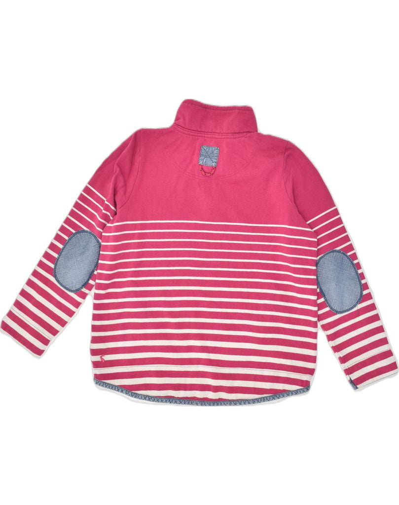 JOULES Womens Loose Fit Zip Neck Sweatshirt Jumper UK 10 Small Pink | Vintage Joules | Thrift | Second-Hand Joules | Used Clothing | Messina Hembry 