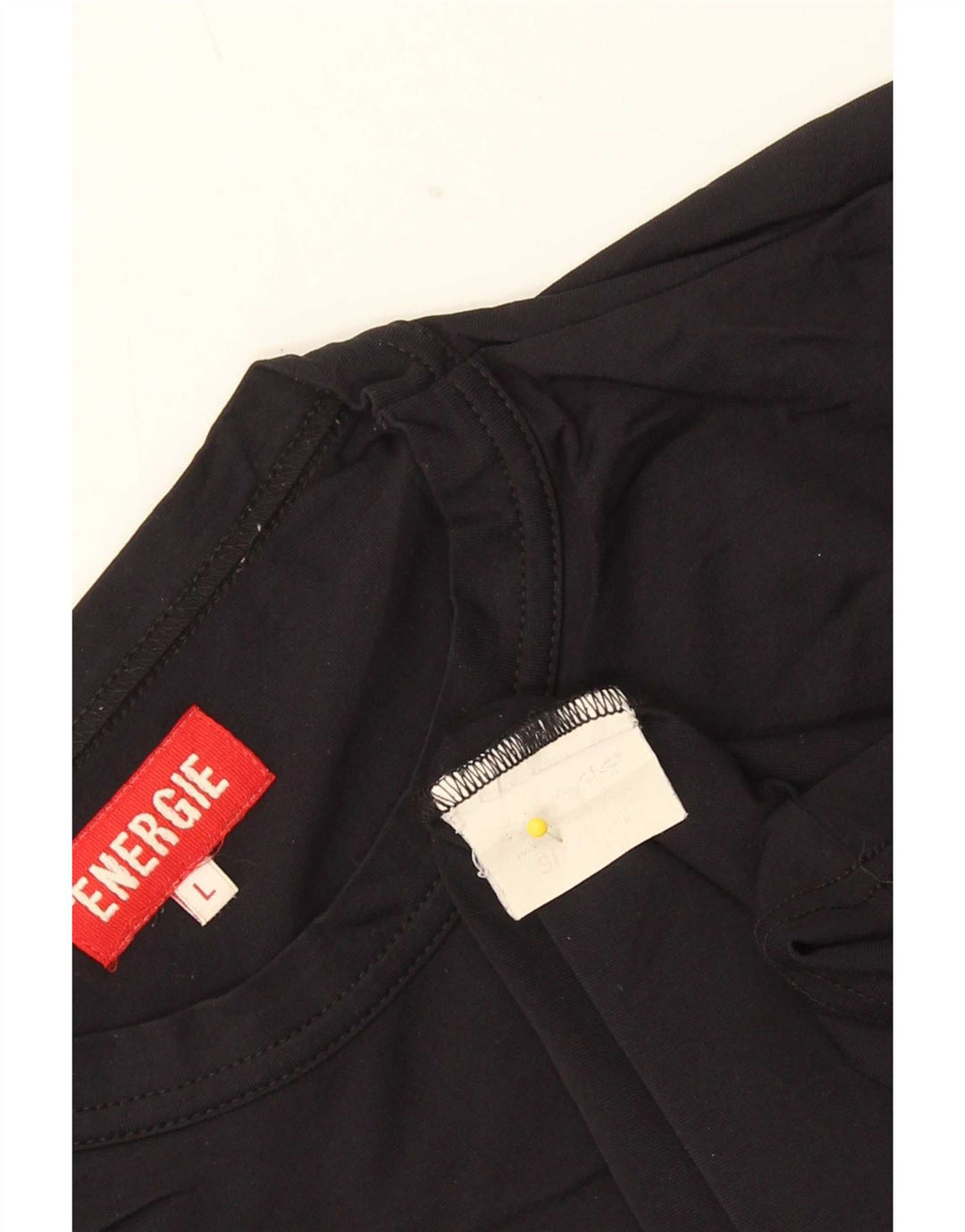 Energie Womens T-Shirt Top UK 14 Large Black Polyester