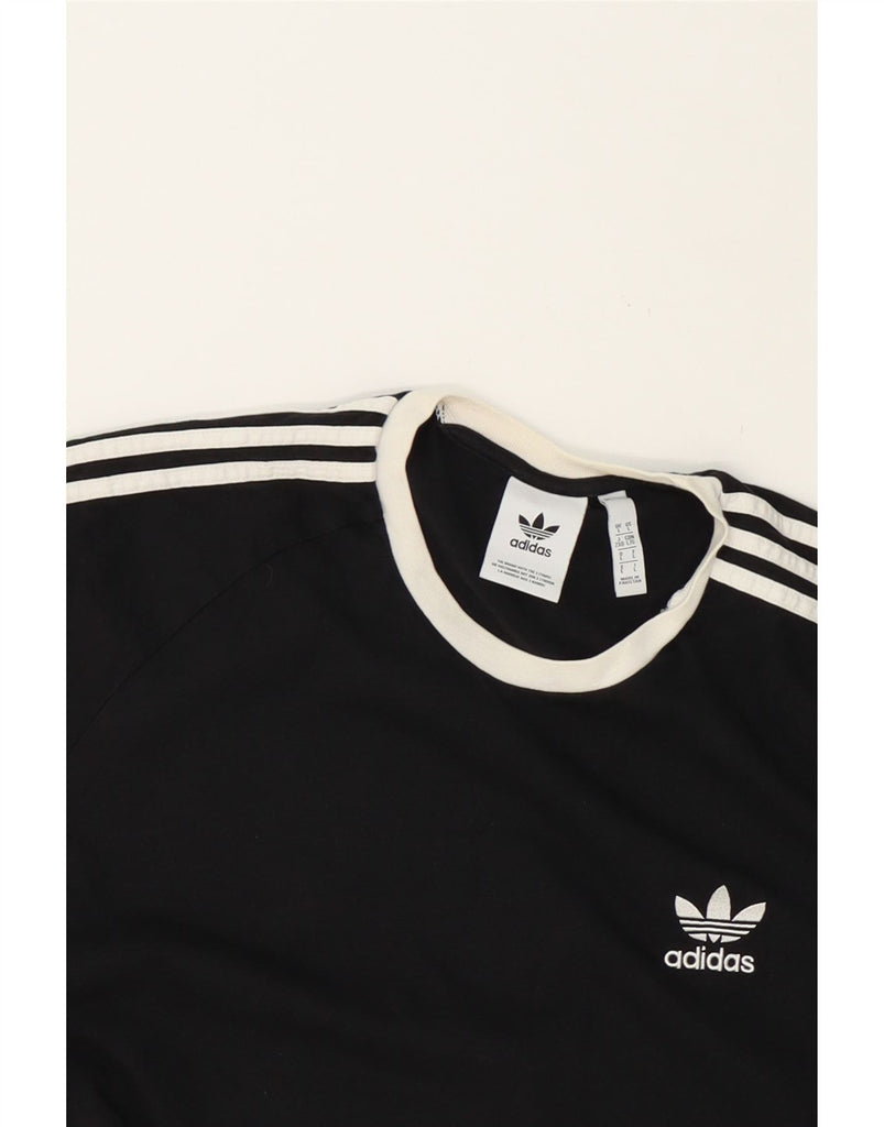 ADIDAS Mens T-Shirt Top Large Black Cotton Vintage Adidas and Second-Hand Adidas from Messina Hembry 