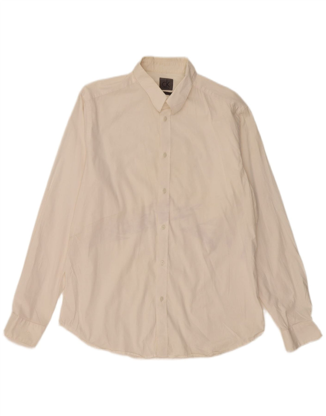 Calvin Klein Mens Shirt 2XL Off White