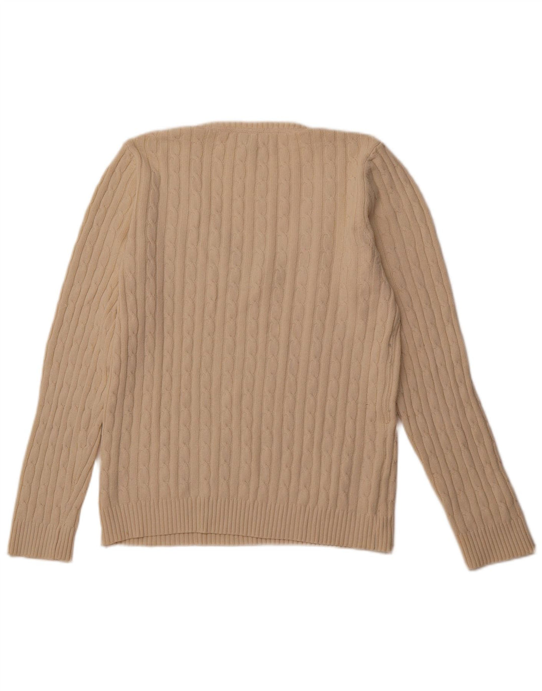 CREW CLOTHING Womens V-Neck Jumper Sweater UK 18 XL Off White Cotton