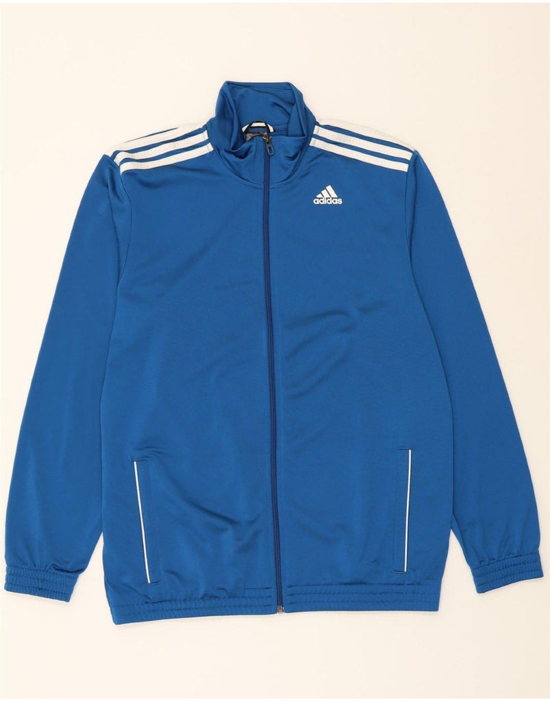 ADIDAS Mens Tracksuit Top Jacket UK 44/46 Large Blue Polyester Vintage Adidas and Second-Hand Adidas from Messina Hembry 