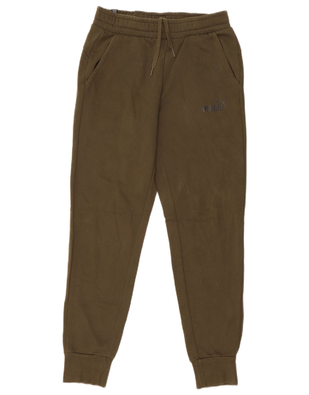 Puma Mens Tracksuit Trousers Joggers Small Khaki Cotton