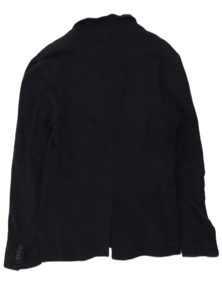 Woolrich Mens 3 Button Blazer Jacket UK 36 Small Navy Blue Cotton