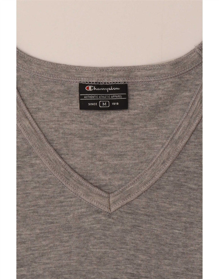 Champion Womens T-Shirt Top UK 12 Medium Grey