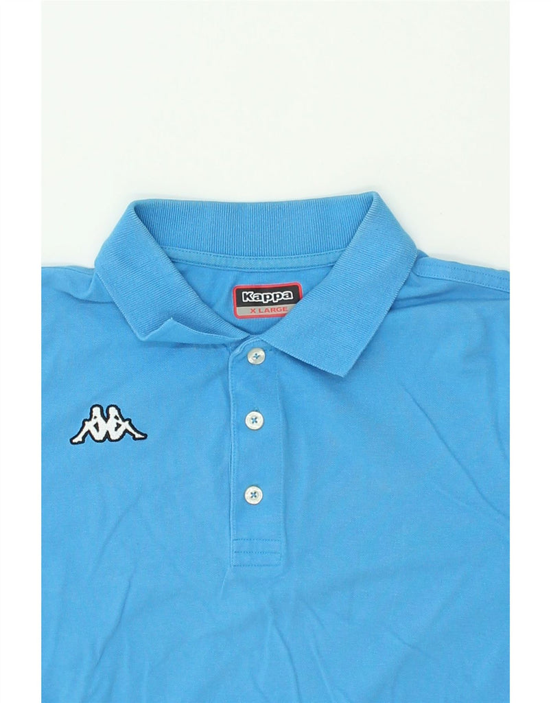 KAPPA Mens Graphic Polo Shirt XL Blue | Vintage Kappa | Thrift | Second-Hand Kappa | Used Clothing | Messina Hembry 