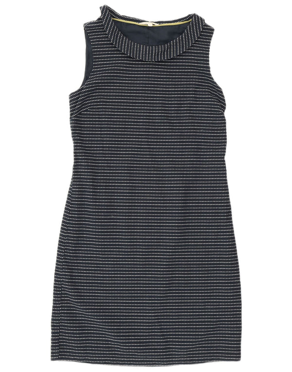 White Stuff Womens Sleeveless Sheath Dress UK 10 Small Navy Blue Striped