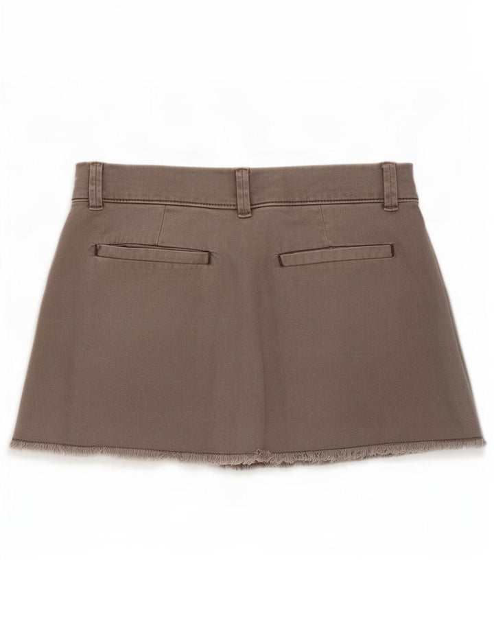 Pull & Bear Womens Mini Skirt Small W28 Grey Cotton