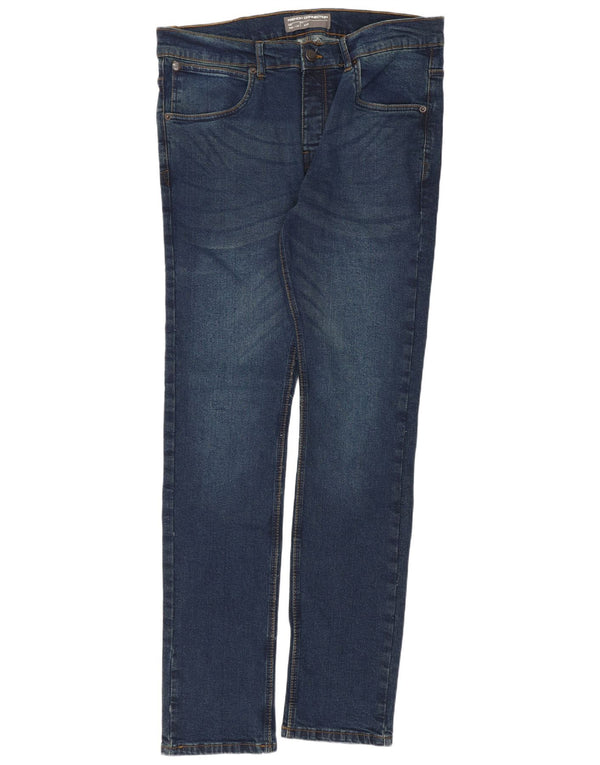 French Connection Mens Slim Jeans W36 L32 Navy Blue Cotton
