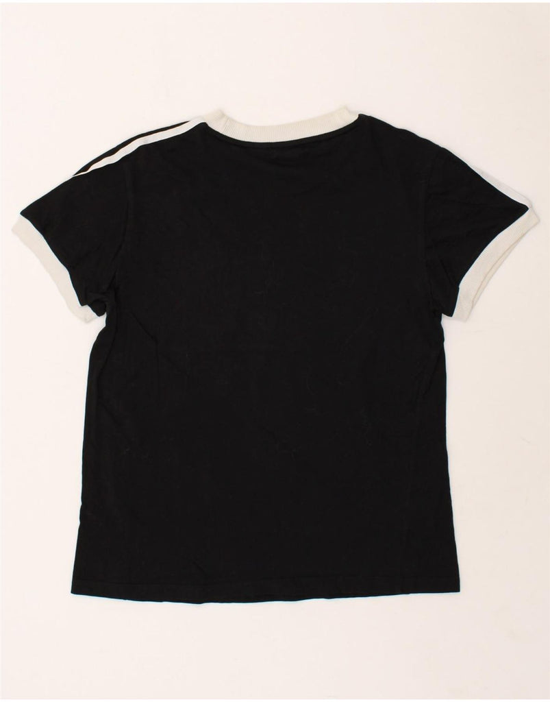 ADIDAS Womens T-Shirt Top UK 8 Small Black Cotton | Vintage Adidas | Thrift | Second-Hand Adidas | Used Clothing | Messina Hembry 