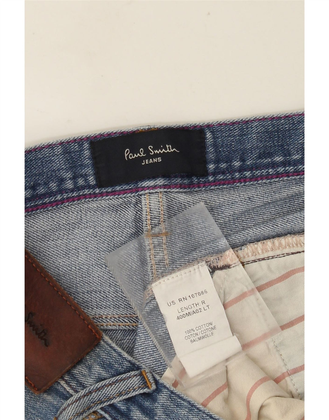 PAUL SMITH Mens Straight Jeans W34 L32 Blue Cotton