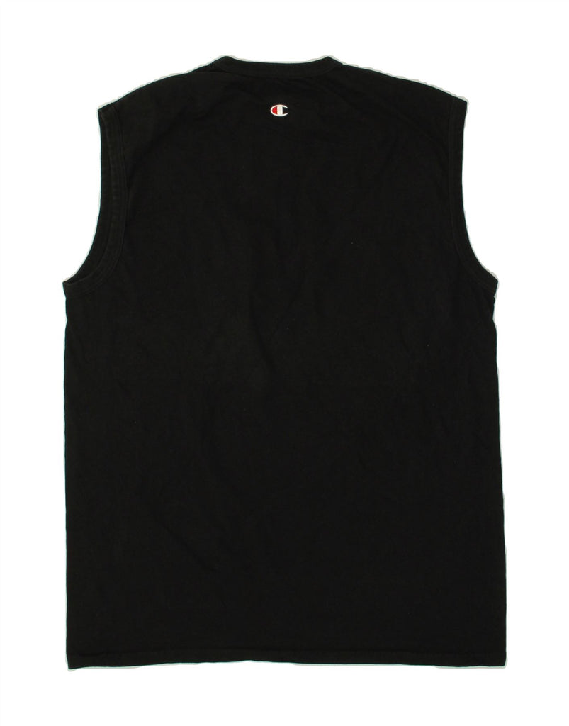 CHAMPION Mens Vest Top XL Black Vintage Champion and Second-Hand Champion from Messina Hembry 