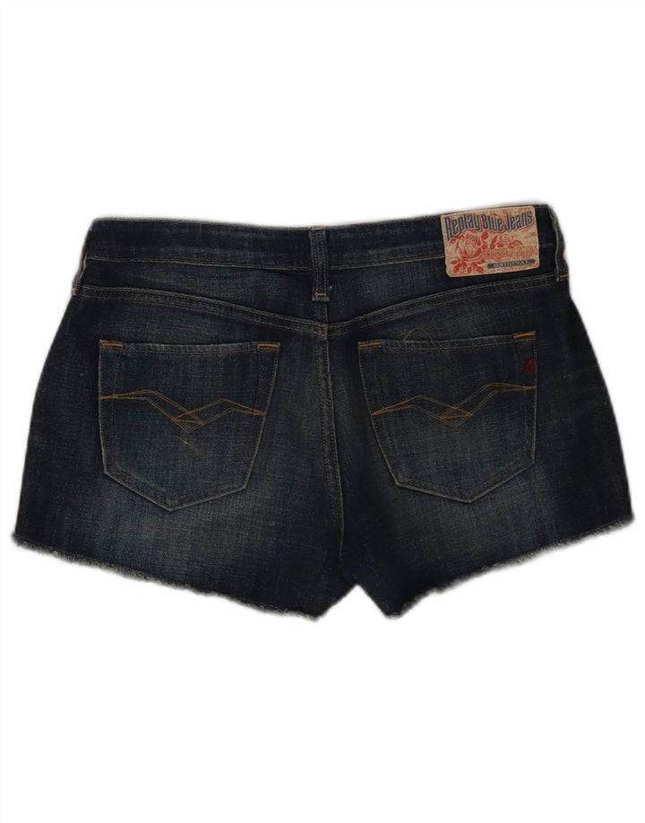 Replay Womens Denim Shorts W28 Medium  Blue Cotton