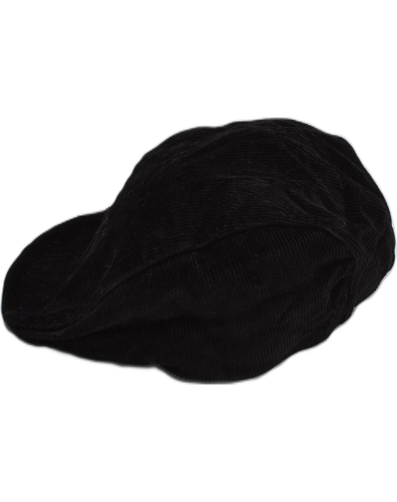 CONBIPEL Mens Corduroy Flat Cap Small Black Cotton | Vintage Conbipel | Thrift | Second-Hand Conbipel | Used Clothing | Messina Hembry 