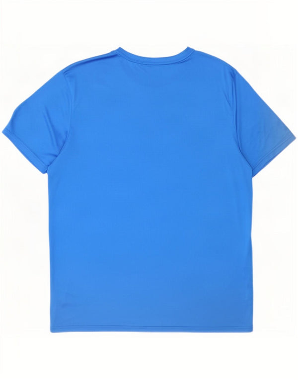 Puma Mens Graphic T-Shirt Top XL Blue Polyester