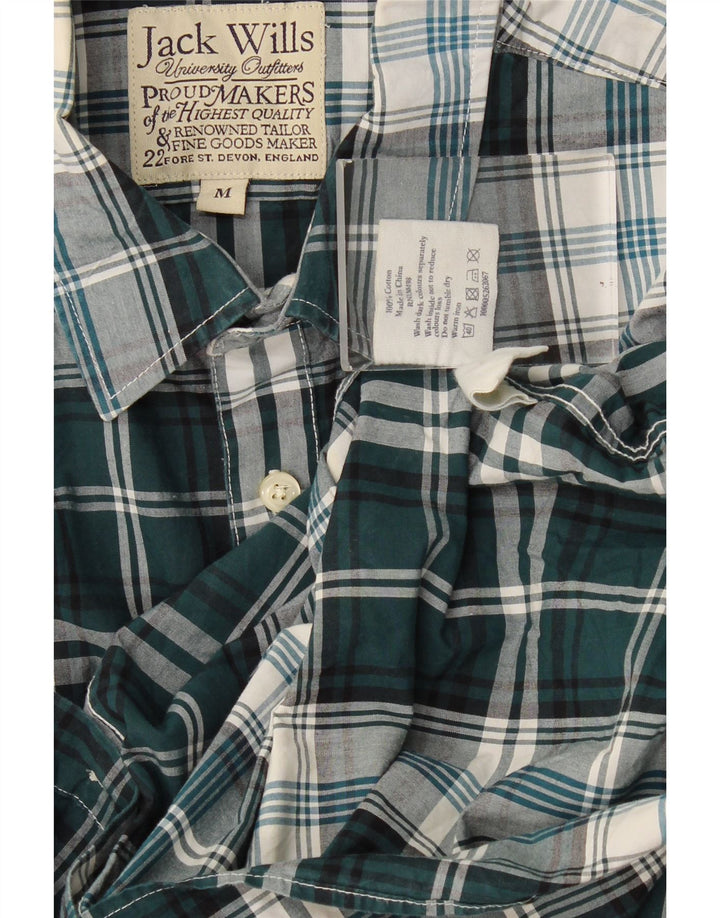 Jack Wills Mens Shirt Medium Green Check Cotton