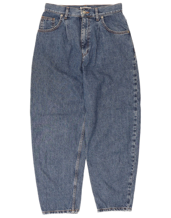 Topshop Womens Balloon High Waist Crop Tapered Jeans W28 L25 Blue Cotton
