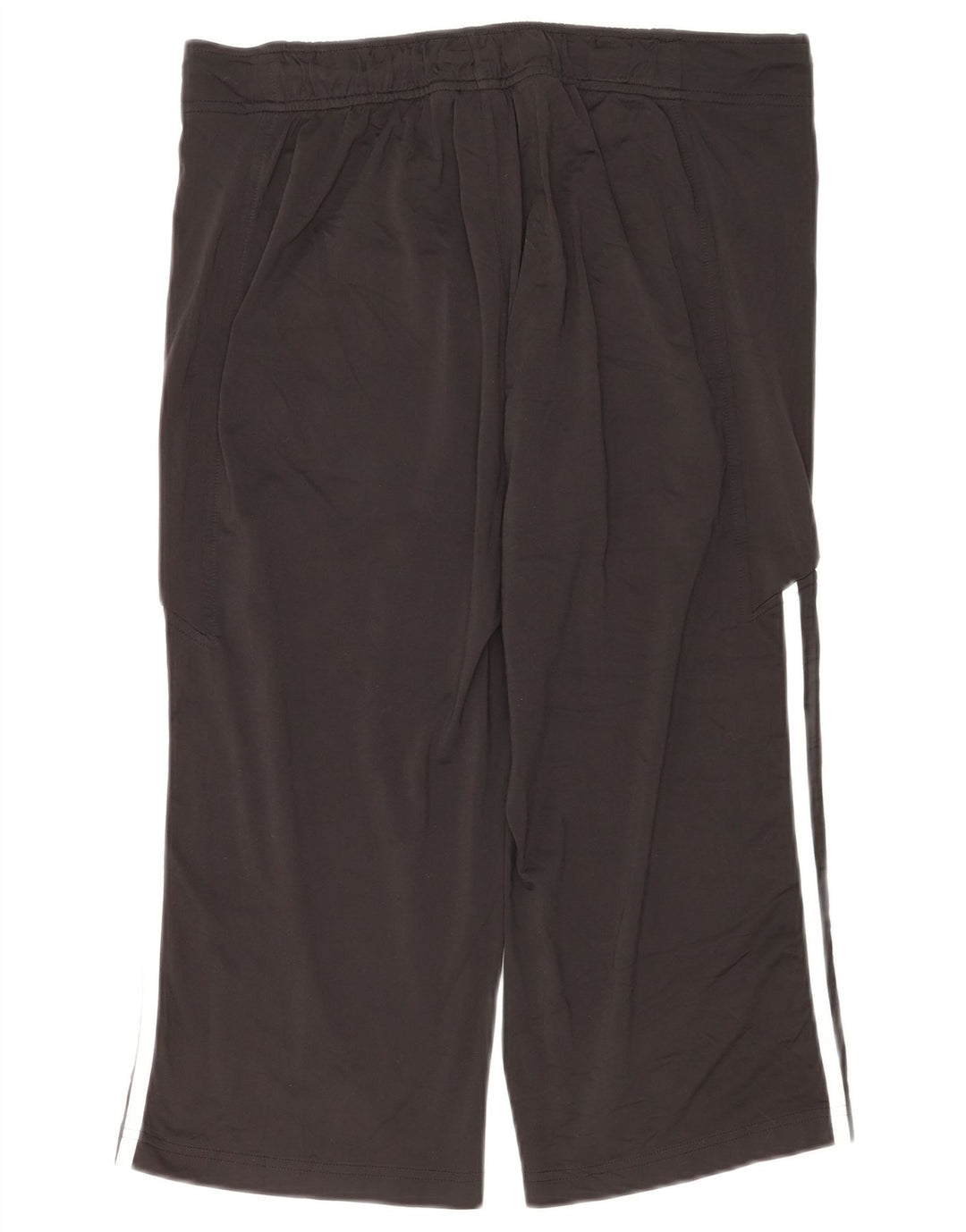 Adidas Womens Capri Tracksuit Trousers UK 14 Large Black Polyester