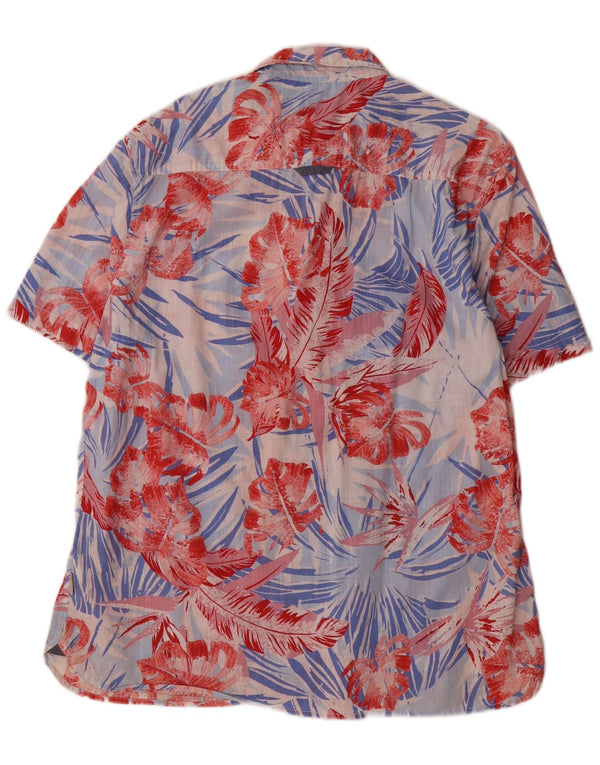 White Stuff Mens Short Sleeve Shirt XL Multicoloured Floral Hawaiian