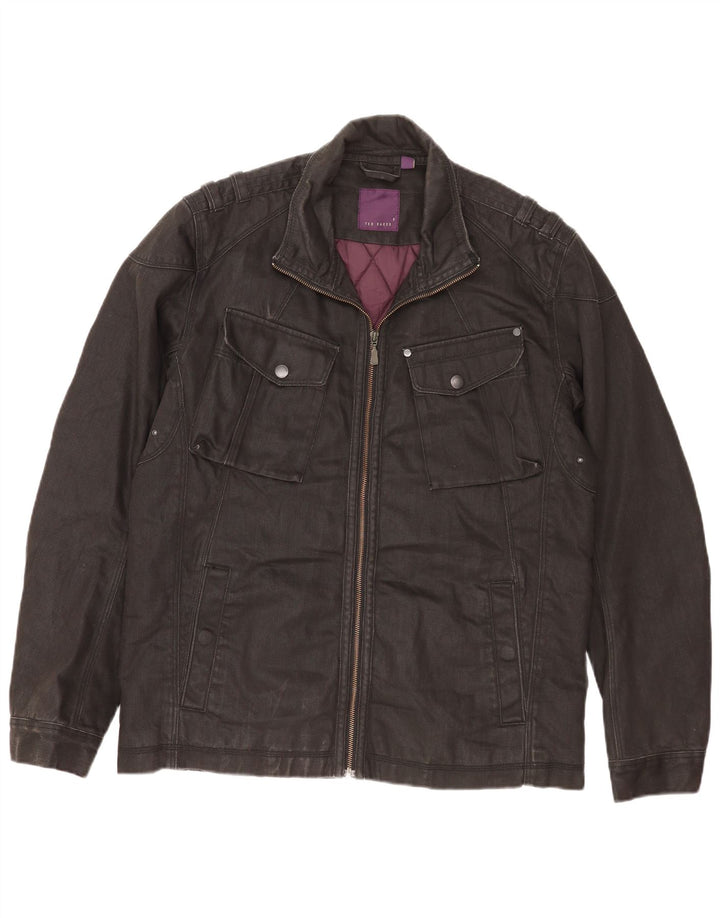 Ted Baker Mens Utility Jacket Size 5 XL Black Cotton