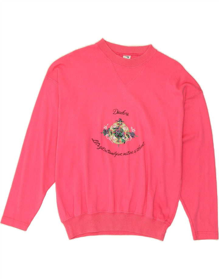DIADORA Womens Oversized Graphic Full Tracksuit UK 6 XS  Pink Vintage Diadora and Second-Hand Diadora from Messina Hembry 