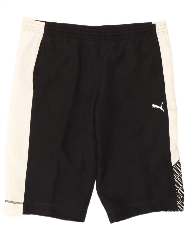 Puma Mens Graphic Sport Shorts Medium  Black Colourblock