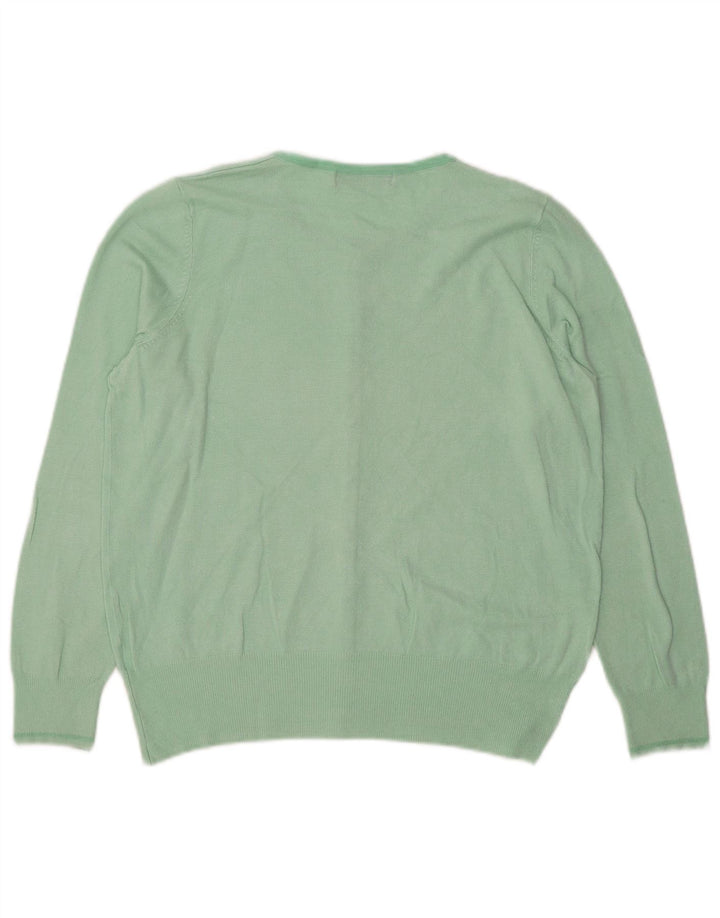 Marks & Spencer Womens Cardigan Sweater UK 16 Large Green Viscose