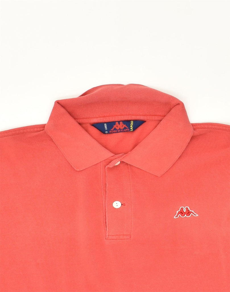 KAPPA Mens Polo Shirt Large Red Cotton | Vintage Kappa | Thrift | Second-Hand Kappa | Used Clothing | Messina Hembry 