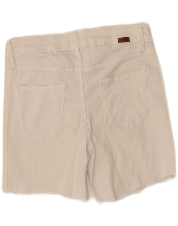Massimo Dutti Womens Skinny Casual Shorts EU 38 Small W28  White