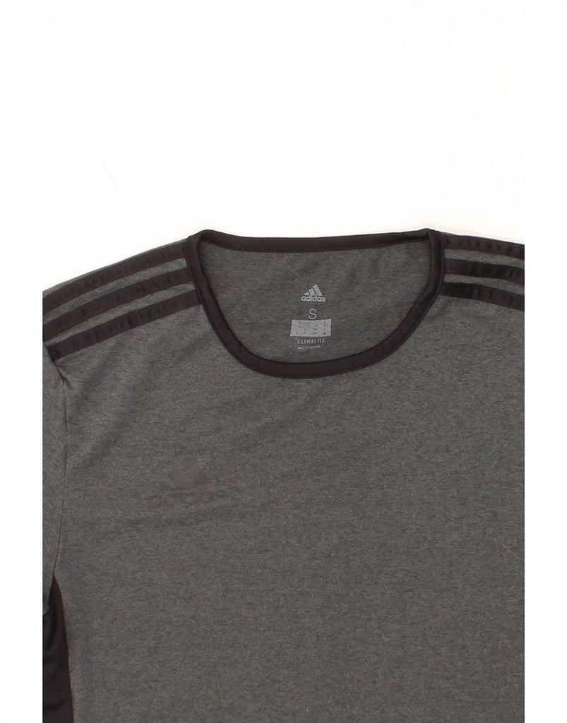 ADIDAS Mens T-Shirt Top Small Grey Polyester Vintage Adidas and Second-Hand Adidas from Messina Hembry 