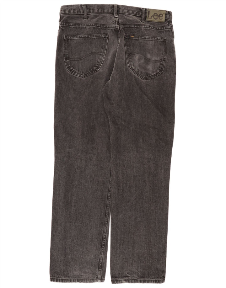 Lee Mens Brooklyn Straight Jeans W34 L30 Grey Cotton