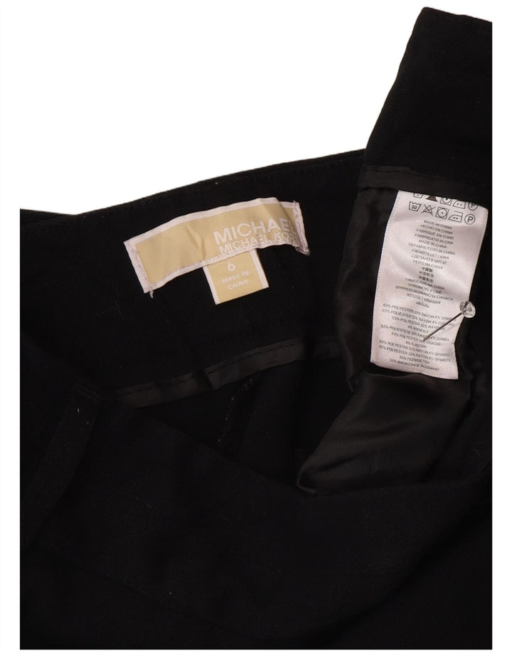 MICHAEL KORS Womens Straight Casual Trousers US 6 Medium W30 L32 Black