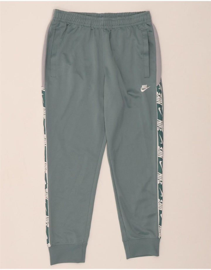 NIKE Mens Graphic Tracksuit Trousers Joggers Medium  Green Polyester