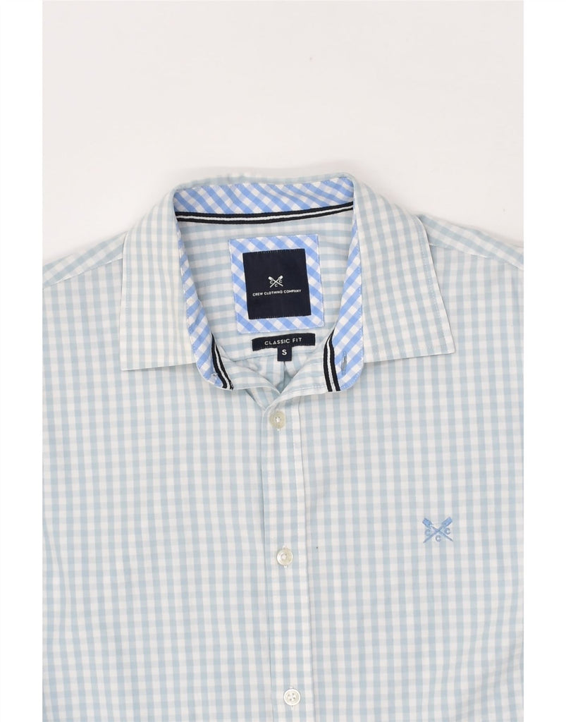 CREW CLOTHING Mens Classic Fit Shirt Small Blue Gingham Cotton | Vintage Crew Clothing | Thrift | Second-Hand Crew Clothing | Used Clothing | Messina Hembry 