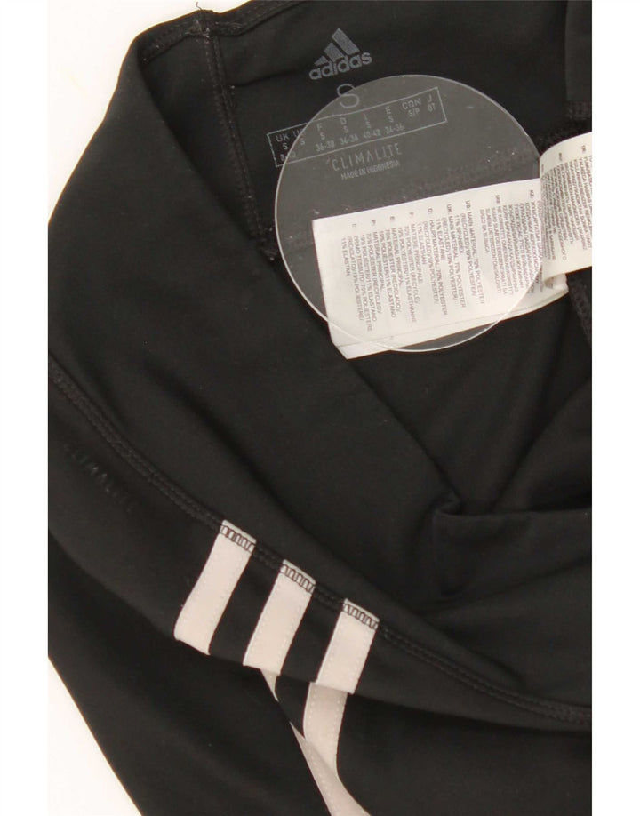 Adidas Womens Climalite Capri Leggings UK 8/10 Small Black Polyester