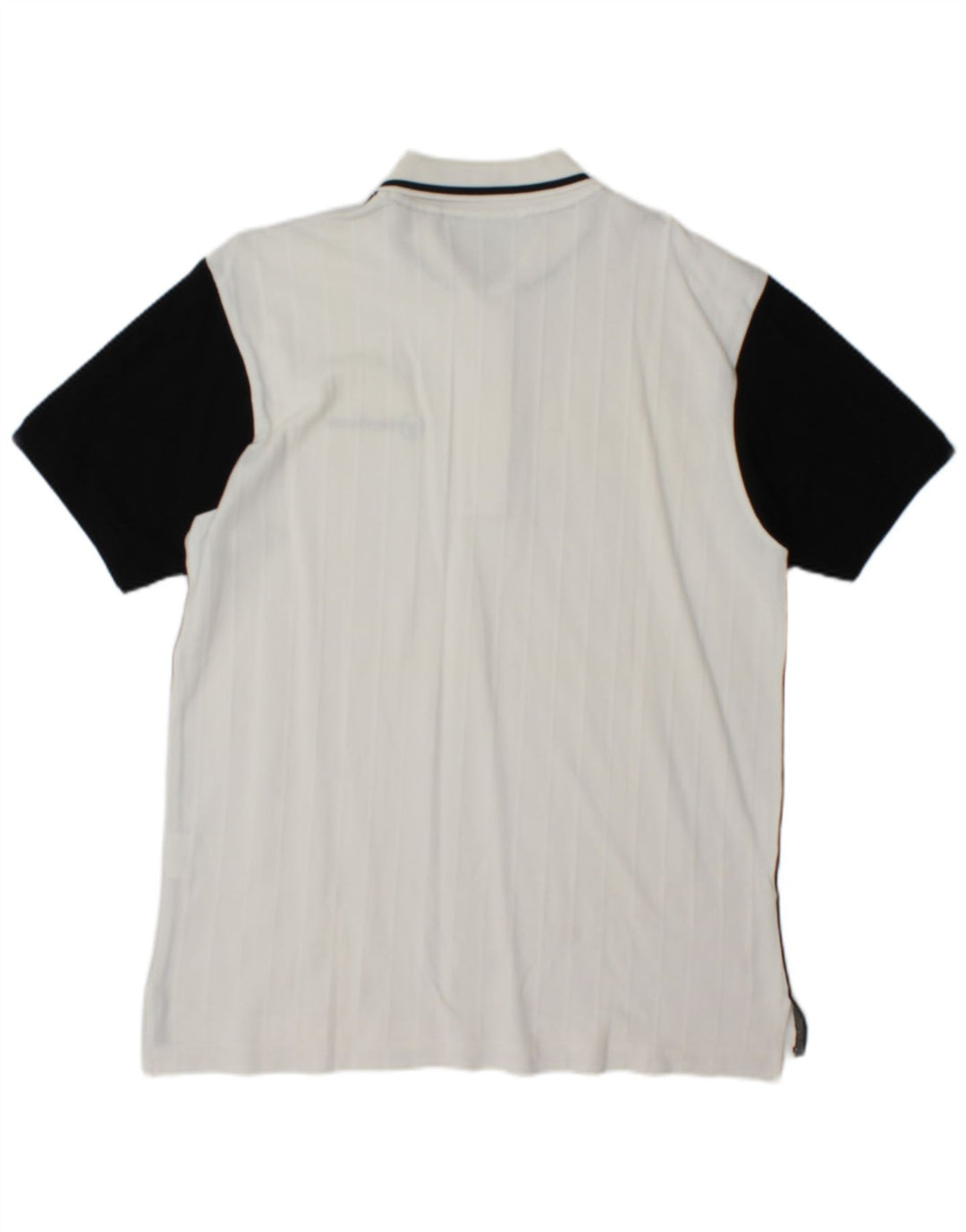Sergio Tacchini Mens Polo Shirt Medium White Colourblock Cotton