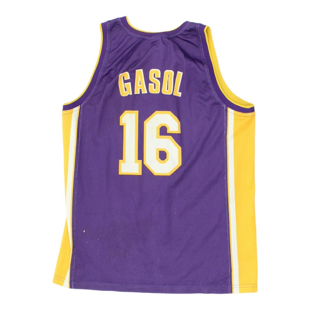 LA Lakers Pau Gasol Champion Mens Purple Jersey | NBA Basketball Tank Top VTG | Vintage Messina Hembry | Thrift | Second-Hand Messina Hembry | Used Clothing | Messina Hembry 