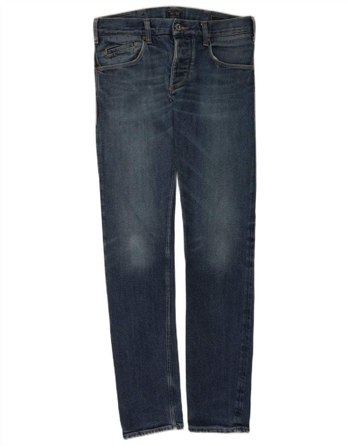 Armani Womens Slim Jeans W29 L34 Blue Cotton