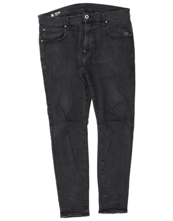 G-Star Mens Revend Skinny Jeans W36 L32 Black Cotton