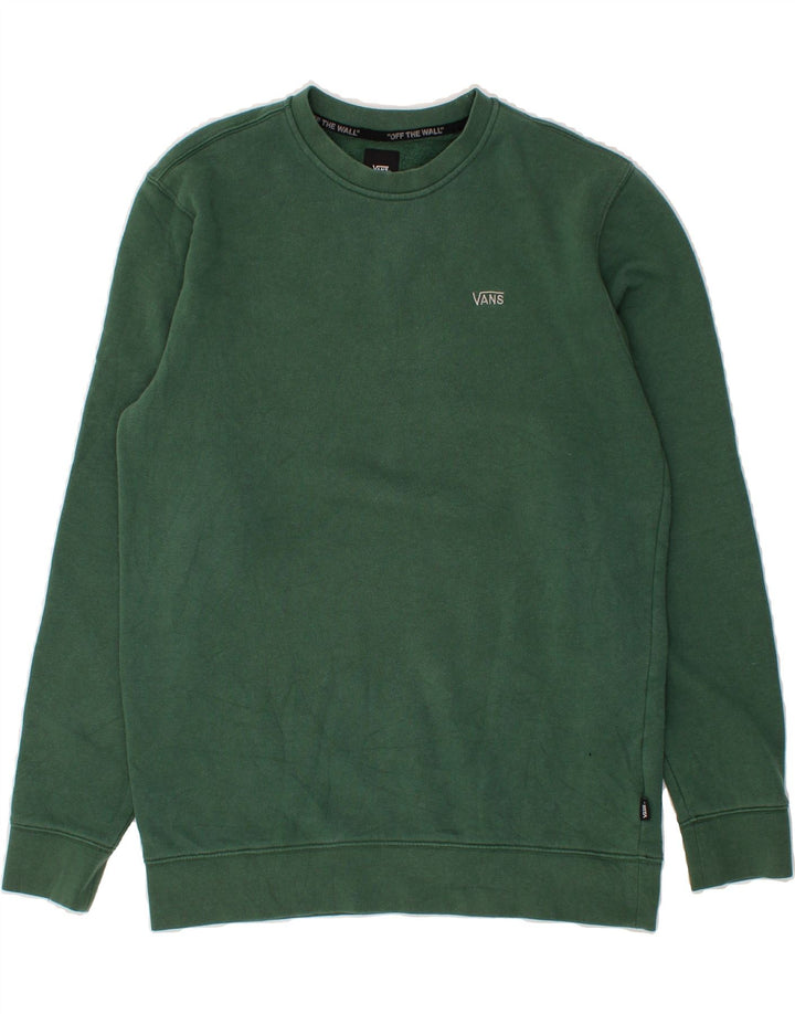 VANS Mens Sweatshirt Jumper Medium Green Cotton