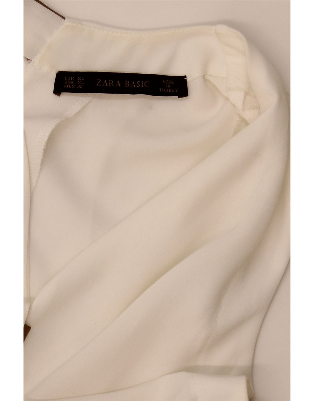 Zara Womens Sleeveless Blouse Top UK 18 XL White