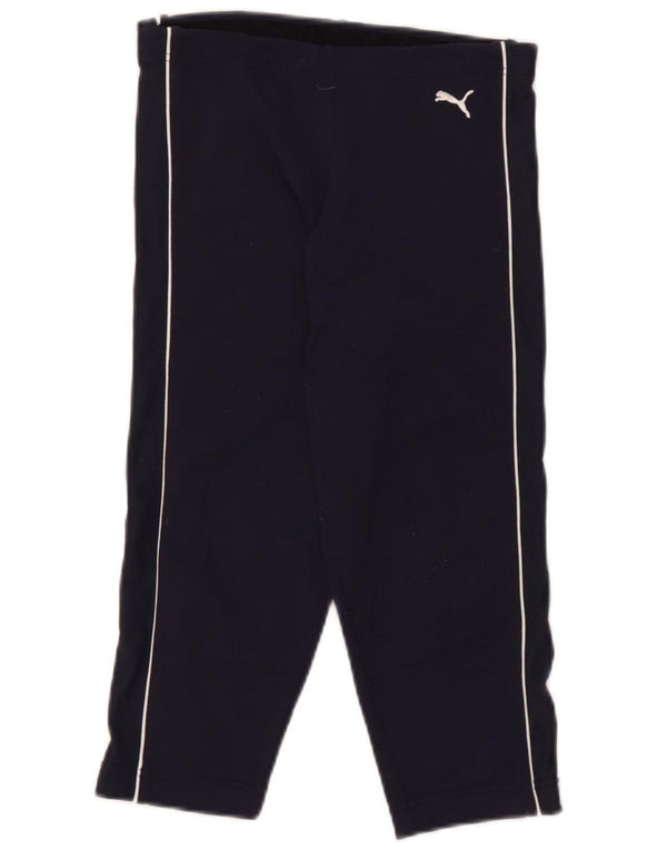 Puma Womens Capri Leggings UK 10 Small Navy Blue Nylon