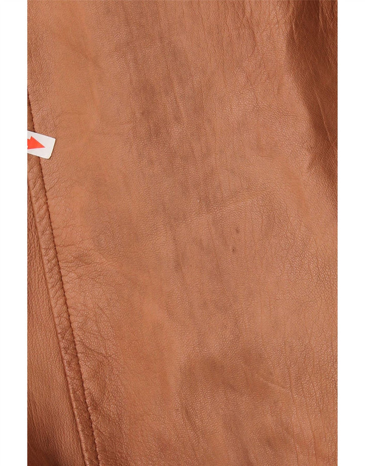 Vintage Womens Oversized Shearling Jacket UK 16 Large Brown