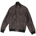 Jack & Jones Mens Bomber Leather Jacket UK 40 Large Black