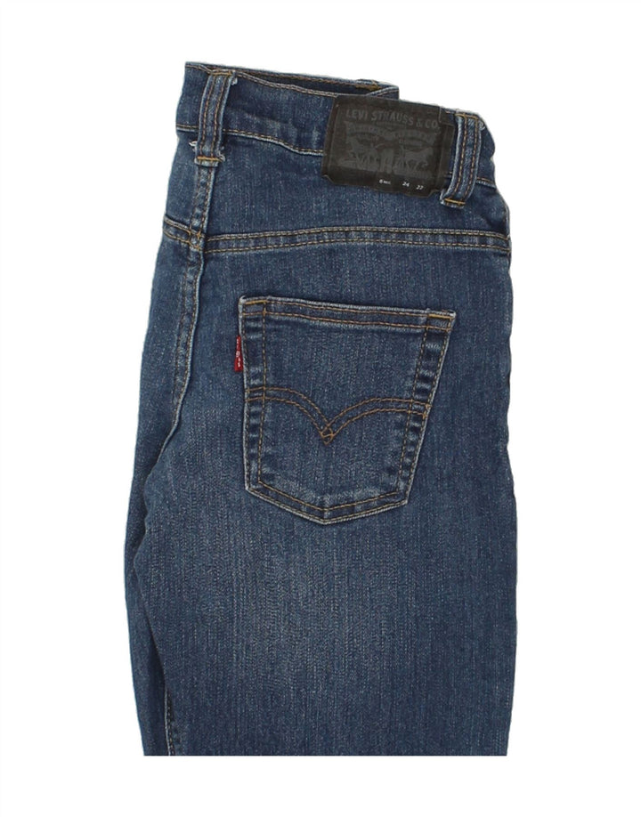 LEVI'S Boys 511 Slim Jeans 7-8 Years W24 L22 Navy Blue Cotton Vintage Levi's and Second-Hand Levi's from Messina Hembry 