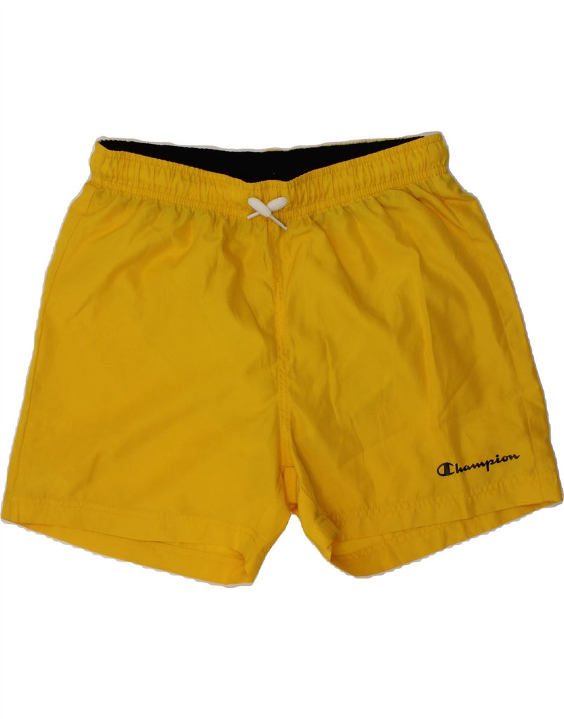 CHAMPION Boys Sport Shorts 11-12 Years Large Yellow | Vintage Champion | Thrift | Second-Hand Champion | Used Clothing | Messina Hembry 