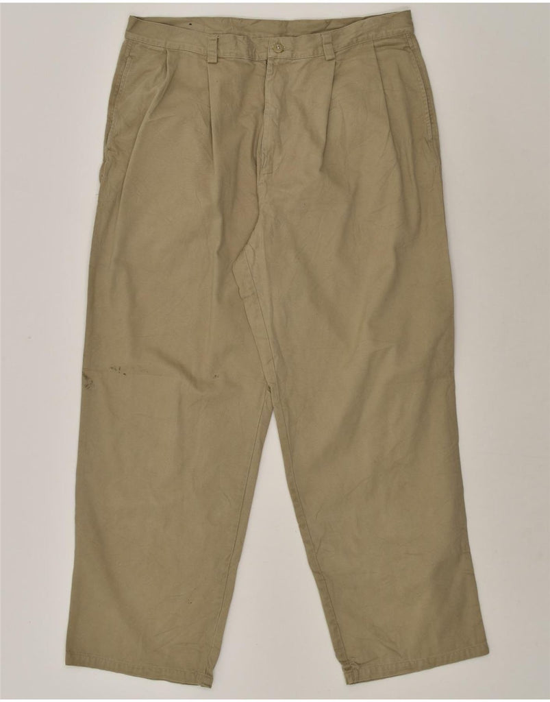 NAUTICA Mens Pegged Chino Trousers W38 L32 Khaki Cotton | Vintage Nautica | Thrift | Second-Hand Nautica | Used Clothing | Messina Hembry 