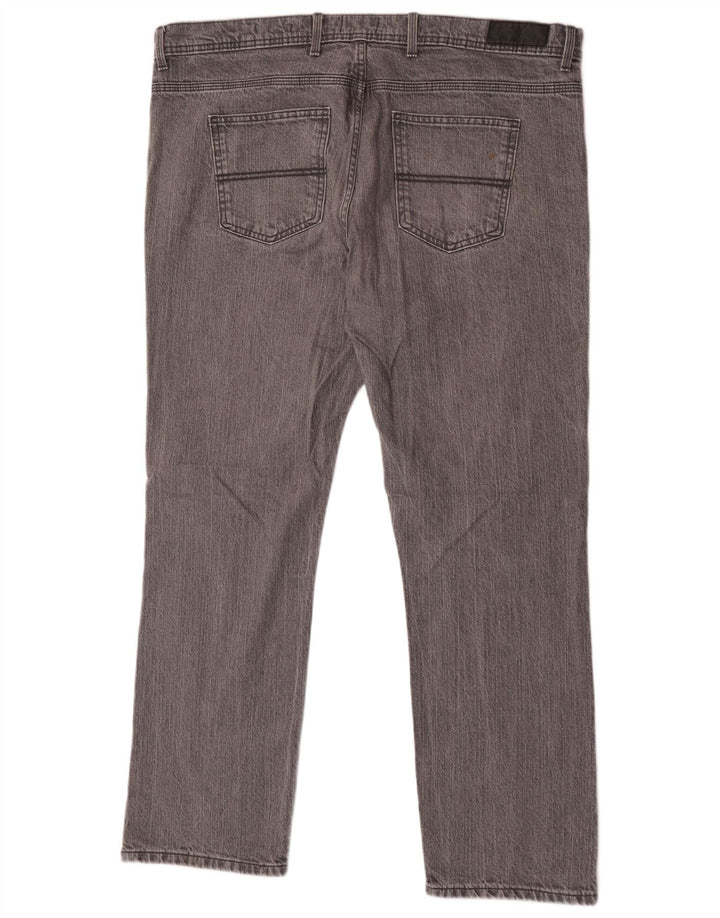 Marks & Spencer Mens Regular Fit Straight Jeans W42 L31 Grey Cotton