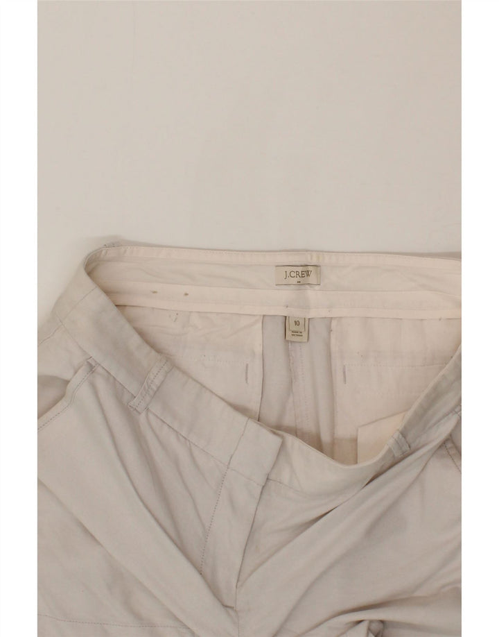 J. CREW Womens Chino Shorts US 10 Large W32 Off White Cotton Vintage J. Crew and Second-Hand J. Crew from Messina Hembry 